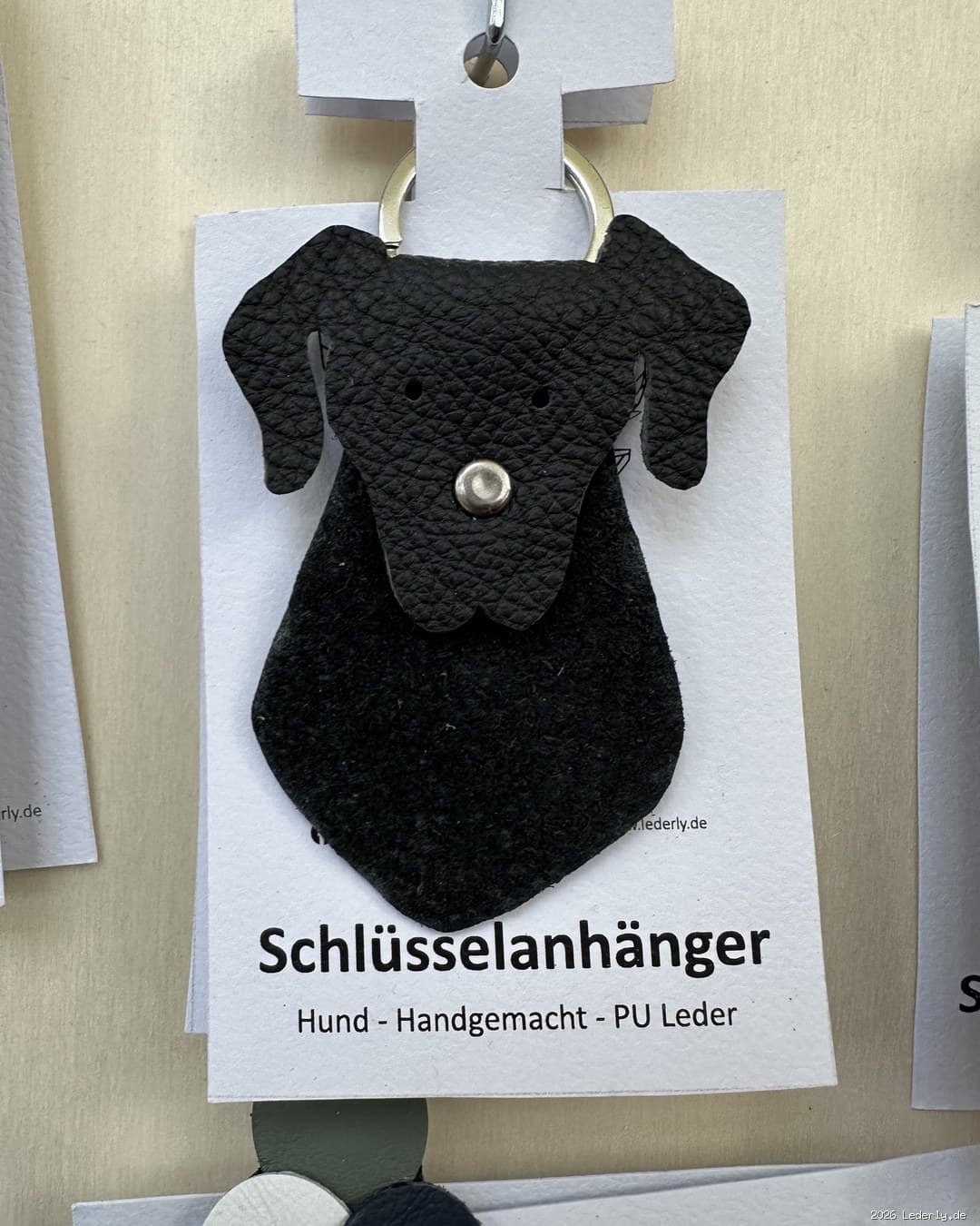 Leder Schlüsselanhänger Hund